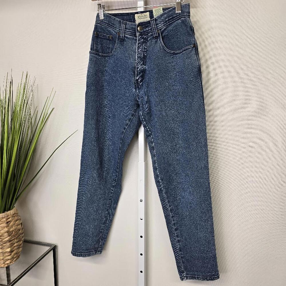 St Johns Bay Vintage‎ High Rise Tapered Leg Stretch Jeans Blue Acid Wash 8P